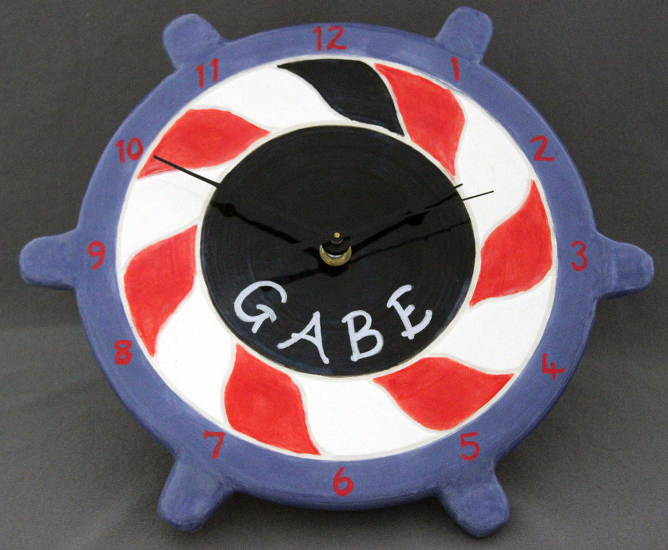 Personalized christening, ships wheel